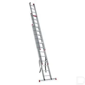 Aanbieding Ladder Atlantis 3-delig 12 treden aluminium