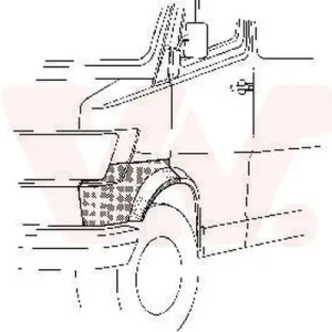 Mercedes 207-410 77- wielrand voor links voordeel (oversize deel) Limited Edition