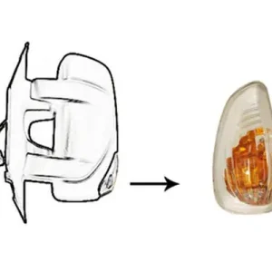 Zijknipperlicht links Opel Movano 10- in spiegel witte gloeilamp Populair