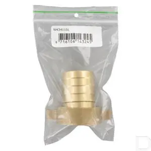 Pilaar 1.1/2" met wartel 1.1/2" female messing Op = Op