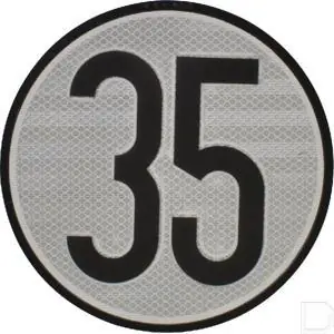 Aanduidingsbord rond Spanje 35km/h Hoge Kwaliteit